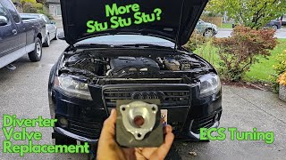 B8 Audi A4 20 ECS Tuning Diverter Valve Spacer Install [upl. by Gnourt]