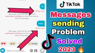 TikTok messages sending problem solved 2023 tiktok inbox settings [upl. by Beard]