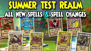 Wizard101 ALL NEW SPELLS amp CHANGES  SUMMER 2024 TEST REALM [upl. by Watt]