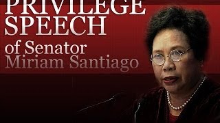 Livestream Privilege Speech of Sen Miriam Defensor Santiago [upl. by Elik]