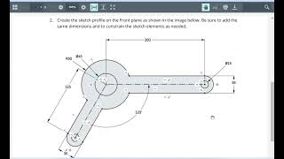 S2 PE1 Dual lever sketch Onshape video [upl. by Ennaeirrac]