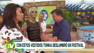 ¡Estos vestidos usó Tonka en Festival de Las Condes  Bienvenidos [upl. by Falkner]