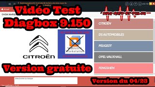 Vidéo test DIAGBOX 9150 version gratuite [upl. by Norit998]