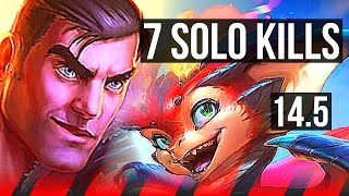 JAYCE vs SMOLDER TOP  7 solo kills 500 games Godlike  KR Challenger  145 [upl. by Yhtimit116]