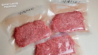 Vacuum Sealing Ground Meat for Freezing with FoodSaver [upl. by Chen]