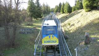 Standseilbahn 727001 Davos  Schatzalp Ausweiche  Funicular [upl. by Publea]