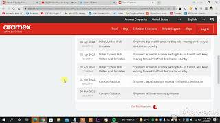 how to check your ARAMEX COURIER PARCEL destination from tracking number on their official website [upl. by Yevi]