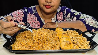 EATING MAGGI NOODLES EGGS AND CHILLI CHATKA KURKURE  ASMR EATING SHOW [upl. by Tekcirc849]