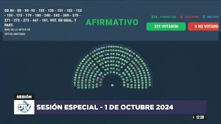 🟩 VOTACIÓN GyP  1er Bloque  Sesión Especial 01102024 [upl. by Aileno]