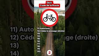 Quiz du code de la route automobile codedelaroute quizz [upl. by Cianca]