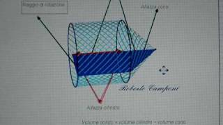 Roberto Camponi  Rotazione trapezio rettangolo sulla base maggiore 3D [upl. by Ecneret91]