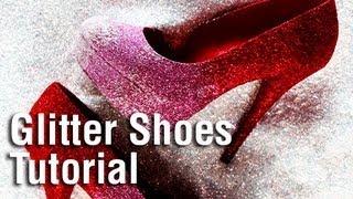 DIY Holiday Glitter Shoes using Tulip Fashion Glitter [upl. by Nueoras]