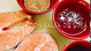 salmón con salsa de soja [upl. by Ahsei]