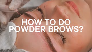 How To Do Powder Brows For Begginers [upl. by Mascia]