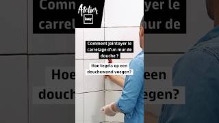 🚿 Hoe tegels op een douchewand voegen🚿 dhz diy douche [upl. by Colis393]