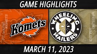 Wheeling Nailers Highlights  031123 [upl. by Orme]