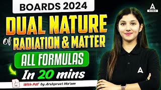 Dual Nature Of Radiation and Matter Formulas  Class 12 Physics  By Physics Kaur Mam [upl. by Betta626]