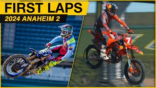 First Laps  2024 Anaheim 2 Supercross [upl. by Myk]