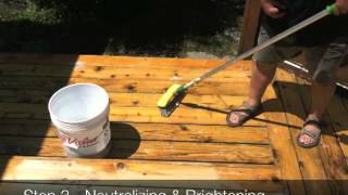 Deck Staining  Removing Failed Stain Improper Sanding [upl. by Donal]