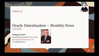 Oracle Datenbanken  Monthly News  Juli 2022 [upl. by Novia]