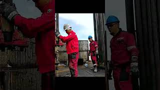 Workover Drilling Tripping Pipe rig work drilling oil tripping over [upl. by Enamrahs]