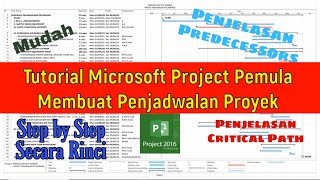 Tutorial Microsoft Project Pemula Membuat Penjadwalan Proyek msproject microsoftproject [upl. by Chappell990]