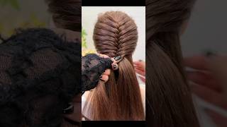 beautiful fishtail braid hairstyle  khajoori choti hairstyle stylewithme shorts [upl. by Bonny]