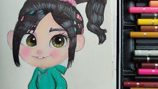 How to Draw Vanellope Meets The Disney Princess Tutorial vanellope [upl. by Lemar663]