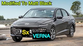 New Verna Facelift Matt Black SX Varient Full Detail Review ll All Features Explain [upl. by Ynnot314]