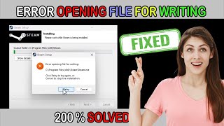 FIX  ERROR OPENING FILE FOR WRITING [upl. by Rammus170]