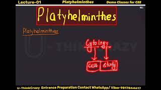 Lecture01  Phylum  Platyhelminthes  🔴Live Recording  Online Class  UThinkCrazy CEE [upl. by Eenobe]