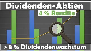 4  Dividendenrendite  8  Dividendenwachstum mit diesen 5 DividendenAktien  Dividendenstrategie [upl. by Alohcin]