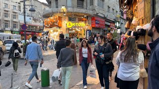 Early evening walk in downtown of Amman in Jordan  King Hussein Street King Faisal Square [upl. by Sedecram990]