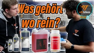 Welche Flüssigkeit in welche Bremse Mineralöl Magura Blood oder Dot 51  vitbikesTV [upl. by Aicercul]