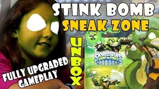 Stink Bomb Unboxing  Sneak Zone  Fully Upgraded Gameplay Skylanders Swap Force Wave 3 [upl. by Carlick445]