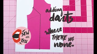 Pattern Making Tutorial How to add darts to a dart less bodice [upl. by Eesdnil61]