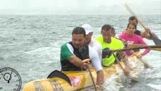 Découverte de la pratique de la pirogue polynésienne [upl. by Tennek]