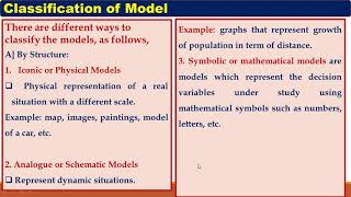 11  Definition of OR  Classification of Models  Operations Reseach [upl. by Yelnats352]