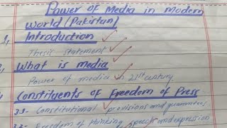 Role of Media in Modern wolrd or social Media inPakistan essay for css pmsBa MA [upl. by Nyletak]