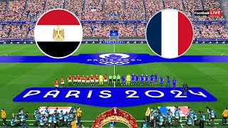 EGYPT vs FRANCE  Olympic Games PARIS 2024  مصر ضد فرنسا  Full Match  Realistic PES Gameplay [upl. by Halladba121]