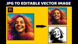 JPG to Vector Adobe Illustrator Image Trace in Adobe Illustrator [upl. by Asseralc]