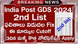 India Post GDS Results  India Post GDS 2nd List Results  India Post GDS Results AP GDS Results [upl. by Cotter]