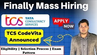 TCS Free Hiring Announced  TCS Codevita 2024 Hiring for 2025 2026 20272028 Batch  Salary 9LPA [upl. by Bowen]