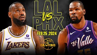 Los Angeles Lakers vs Phoenix Suns Full Game Highlights  February 25 2024  FreeDawkins [upl. by Snell415]