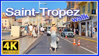 【4K】WALK Saint Tropez FRENCH RIVIERA 4k video TRAVEL vlog [upl. by Nailimixam]