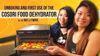 Cosori Food Dehydrator Unboxing and First Use by the Mei Li Twins [upl. by Templa253]