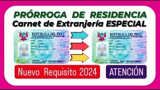 Prórroga de Residencia Especial  Nuevo Requisito [upl. by Merrel]