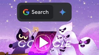 Playing Google game to celebrate Halloween ￼ [upl. by Haelem]