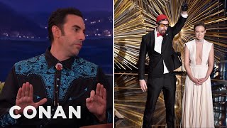 How Sacha Baron Cohen Snuck Ali G Into The Oscars  CONAN on TBS [upl. by Anits]