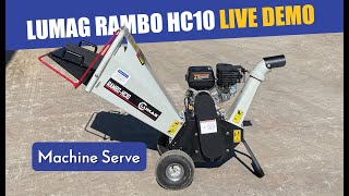 Lumag RAMBO HC10 Wood Chipper Live Demo [upl. by Haididej]